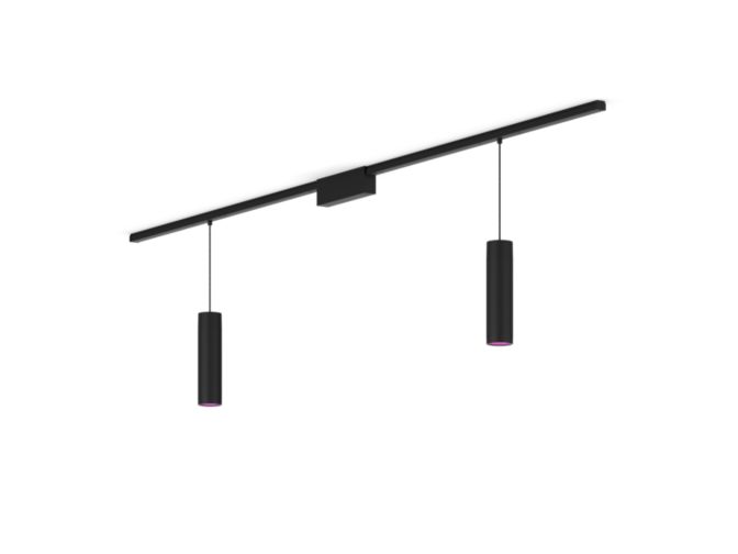 Gros plan de l'avant de Perifo kit de base pour plafond, droit (2 suspensions)