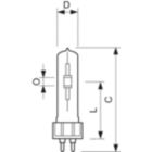 Dimension Drawing (with table) - MASTERC CDM-T Elite 150W/930 G12 1CT/12