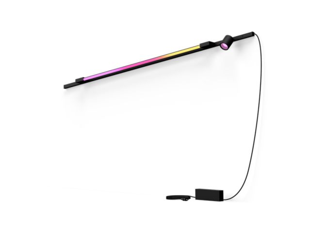 Close up of front of Perifo straight wall base kit (1 spot, 1 light tube large)