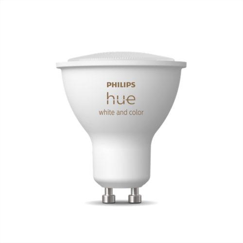 Philips HUE 60W Equiv. GU10 White Ambiance (2200-6500K) Dimmable Bluetooth  Enabled LED Sma