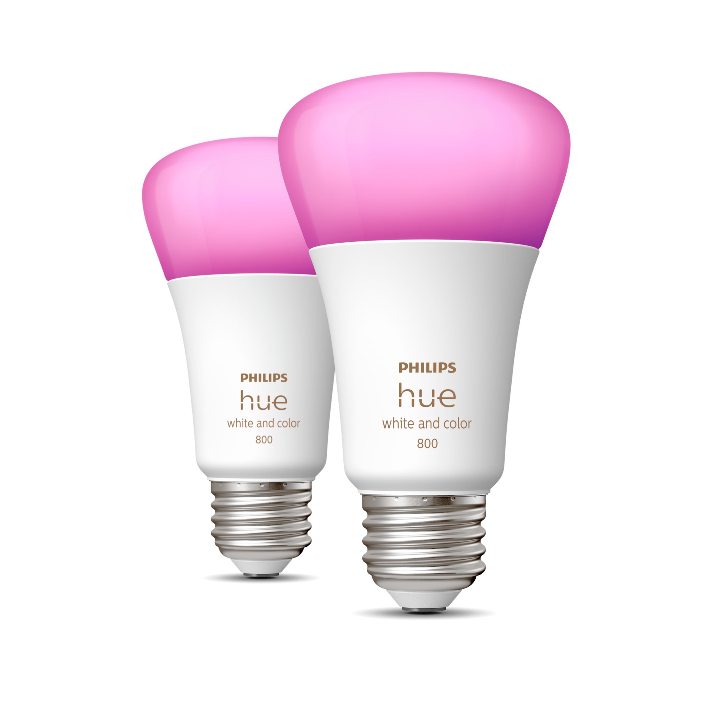 Hue 2-pack A19 E26 60W LED Bulbs White and Colour Ambiance | Philips Hue US