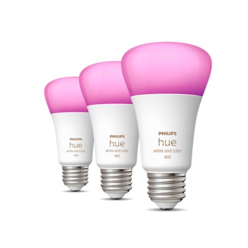Hue 3 pack A19 E26 60W LED Bulbs White and Colour Ambiance