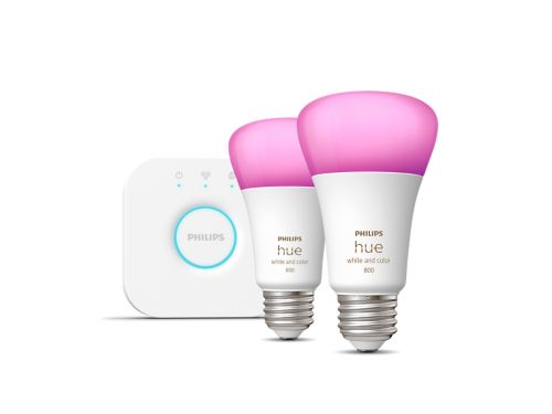 Hue White and color ambiance Starter kit: 2 E26 smart bulbs (60 W)