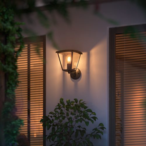 Hue Inara Outdoor Wall Light Black Lantern - White | Philips Hue US