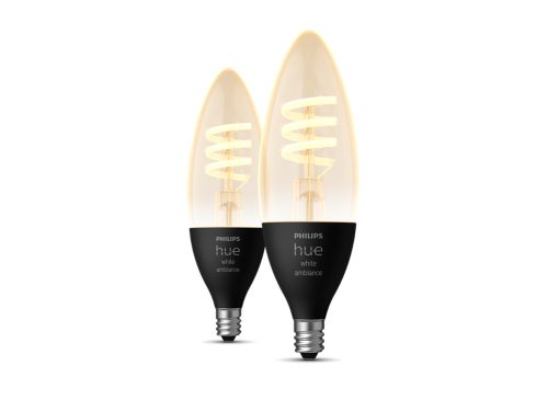 Ampoule à filament Hue White Ambiance Ampoule flamme intelligente E12 (paquet de 2)