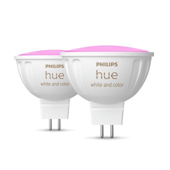 Ampoule réflecteur Philips hue White Ambiance à intensité lumineuse  variable blanc GU10 2x 4,3W 2x 350 lm blanc chaud - blanc lumière du jour 2  pces - HORNBACH Luxembourg