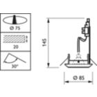 Dimension Drawing (without table) - RS049B LED-MS-40-5W-3000-GU10 ALU 50W