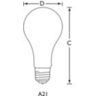  Single Contact Medium Screw A 21mm Clear