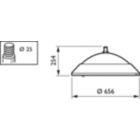 Dimension Drawing (without table) - BGP661 LED84-4S/740 II DM50 FG GR-2900 D