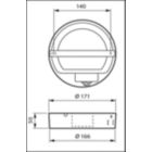 Dimension Drawing (without table) - DN145C LED10S/840 PSU II WH