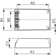 Dimension Drawing (with table) - HID-PV Xt 90 CPO Q 208-277V