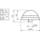 Dimension Drawing (without table) - BDP262 LED59-4S/830 II DW50 DR CLO LS-6
