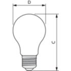 Dimension Drawing (with table) - MAS VLE LEDBulbD11.2-100W E27 940A60FRG