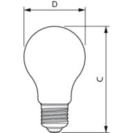 Dimension Drawing (with table) - MAS LEDBulbDT5.9-60W E27 927A60CL G