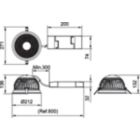 Dimension Drawing (without table) - DN593B LED30/840 PSD C D200  WH WB GM