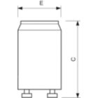 Dimension Drawing (with table) - S10E 18-75W SIN 220-240V BL/20X25CT