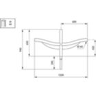  COMORES BRACKETS - 600 mm - 60 mm - 5° - RAL color