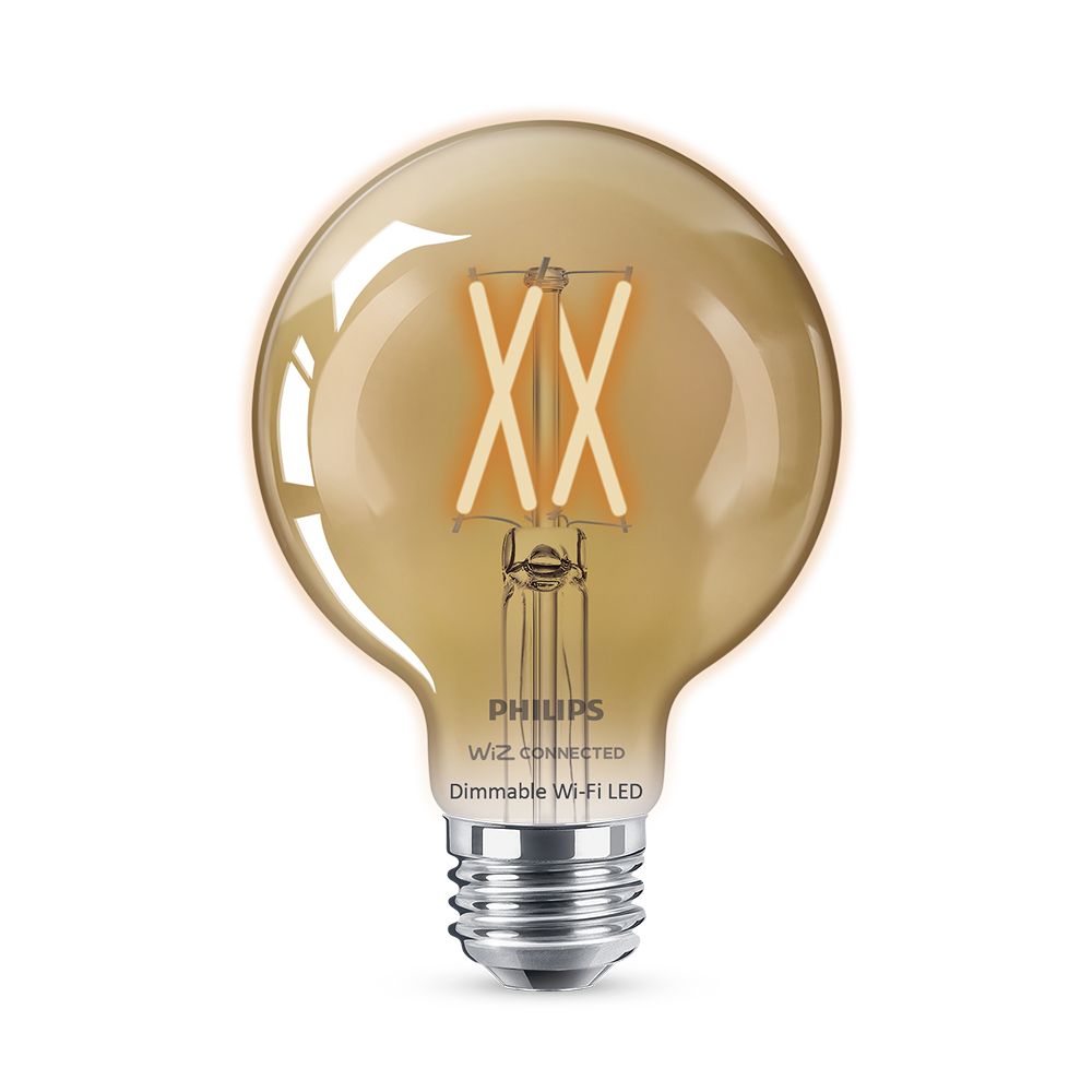 Smart LED Filament Globe amber 5W (Eq.40W) G25 E26 046677555542 Philips