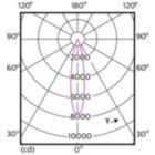 Light Distribution Diagram - 17PAR38/EXPERTCOLOR RETAIL/F25/930/DIM B