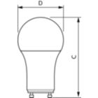 Dimension Drawing (with table) - 8.8A19/PER/930/P/GU24/DIM 6/1FB T20