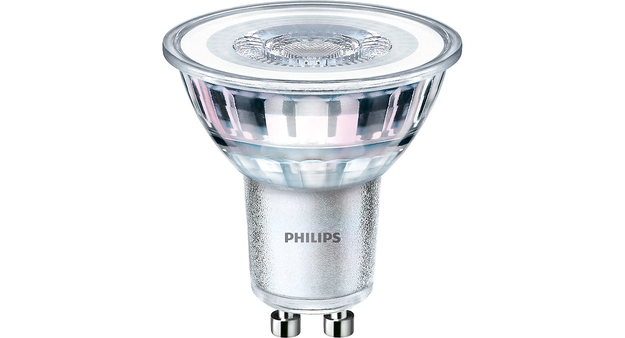 For your everyday lighting jobs, CorePro LEDspot mv is the perfect fit for spot lighting GU10 and deliver warm halogen-like light