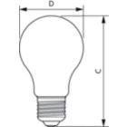 Dimension Drawing (with table) - LEDClassic 5.5-48W A60 E27 825 CL_GNDAPR