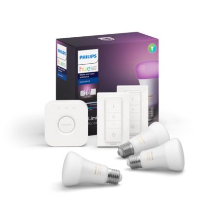 An image of product of the Hue White and color ambiance Zestaw startowy E27