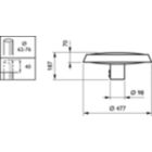 Dimension Drawing (without table) - BDP260 LED14-4S/740 DW10 CLO SRTB 76P