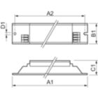 Dimension Drawing (with table) - HF-B 136/236 TL-D EII 220-240V 50/60Hz
