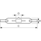 Dimension Drawing (with table) - MASTERC CDM-TD 70W/830 RX7s 1CT/12