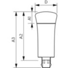  G24q Tube, single-ended Frosted