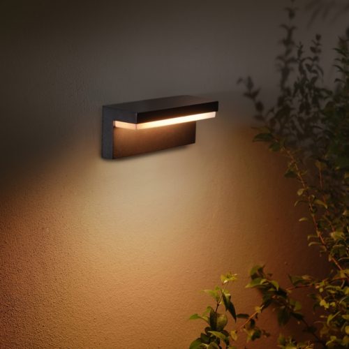 Philips Hue Nyro White & Colour Ambiance LED Smart Outdoor Wall Light Black, 