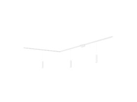 Perifo L-shaped ceiling base kit (3 pendants)