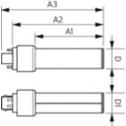  G24q Tube, single-ended Frosted