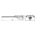 Dimension Drawing (without table) - BRP383 LED243/NW 175W 220-240V DM PSR