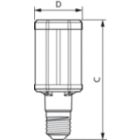 Dimension Drawing (with table) - TForce LED HPL ND 57-42W E40 830