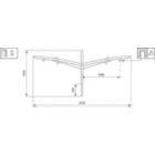  MAP BRACKETS - 1300 mm - 60 mm - 0° - RAL color