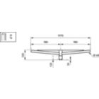 BATIO DACH BRACKETS - 1000 mm - 76 mm - 5° - RAL color