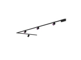 Perifo Basis-Set L-förmige Deckenleuchte schwarz (4 Spots)