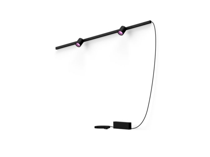 Gros plan de l'avant de Perifo kit de base pour mur, droit (2 spots)