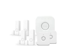 Pakke: 4 x Secure kontaktsensorer + 2 x Motion sensors + Bridge