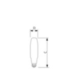  250 W Single Contact Mogul Screw ED-18 Clear