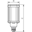 Dimension Drawing (with table) - TForce LED HPL ND 40-28W E27 840
