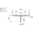  BATIO BRACKETS - 600 mm - 60 mm - 5° - RAL color
