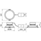 Dimension Drawing (without table) - DN393B LED22/830 PSD D200 WH GM