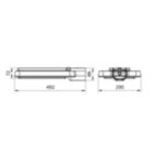 Dimension Drawing (without table) - BRP392 LED140/WW 104W 220-240V DM PSR