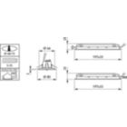 Dimension Drawing (without table) - EM120B LED2S EL3 SELF-TEST WH