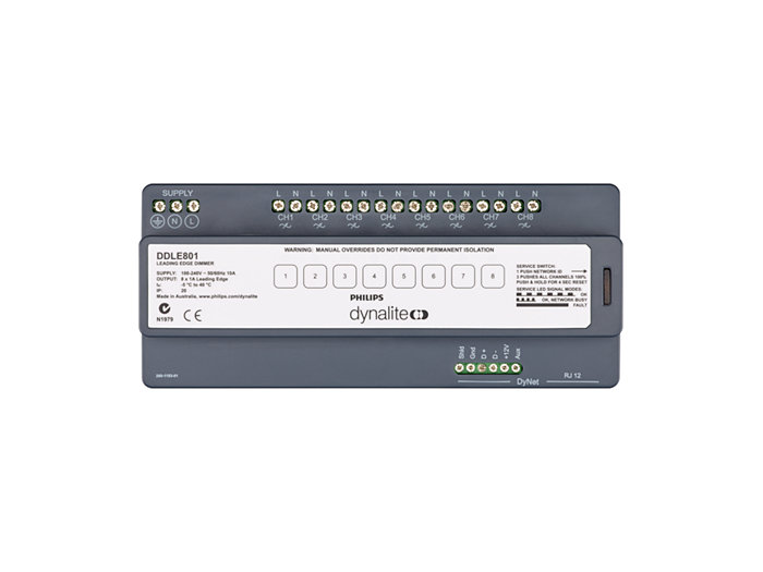 DDLE801 8 x 1A Leading Edge Dimmer Controller front