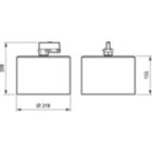 Dimension Drawing (without table) - DN470T LED20S/840 PSU D22H16 3C BK