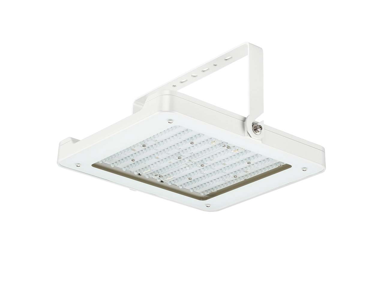 Adaptable high-bay lighting offering high efficiency and connectivity options to lighting systems and software applications.